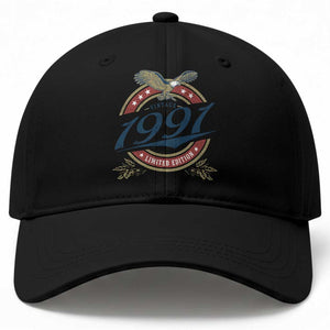 35th Birthday Beer Lover Vintage 1991 Limited Edition Baseball Cap Bald Eagle TS11 Print Your Wear