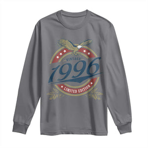30th Birthday Beer Lover Vintage 1996 Limited Edition Long Sleeve Shirt Bald Eagle TS11 Charcoal Print Your Wear