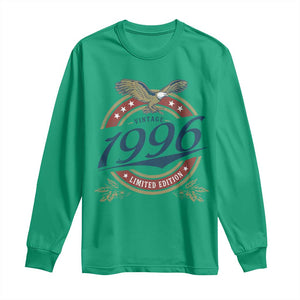 30th Birthday Beer Lover Vintage 1996 Limited Edition Long Sleeve Shirt Bald Eagle TS11 Irish Green Print Your Wear