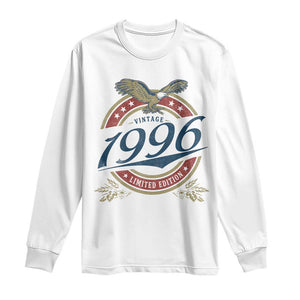 30th Birthday Beer Lover Vintage 1996 Limited Edition Long Sleeve Shirt Bald Eagle TS11 White Print Your Wear