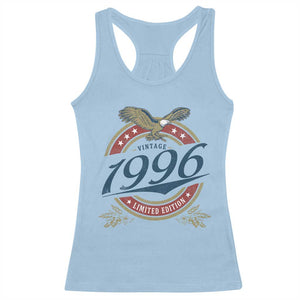 30th Birthday Beer Lover Vintage 1996 Limited Edition Racerback Tank Top Bald Eagle TS11 Light Blue Print Your Wear