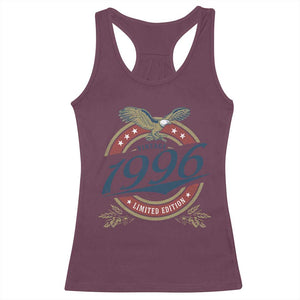 30th Birthday Beer Lover Vintage 1996 Limited Edition Racerback Tank Top Bald Eagle TS11 Maroon Print Your Wear