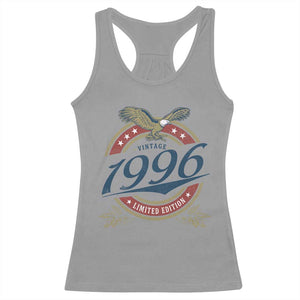 30th Birthday Beer Lover Vintage 1996 Limited Edition Racerback Tank Top Bald Eagle TS11 Sport Gray Print Your Wear