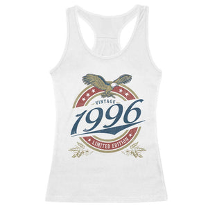 30th Birthday Beer Lover Vintage 1996 Limited Edition Racerback Tank Top Bald Eagle TS11 White Print Your Wear