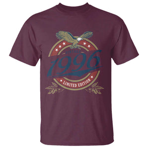 30th Birthday Beer Lover Vintage 1996 Limited Edition T Shirt Bald Eagle TS11 Maroon Print Your Wear