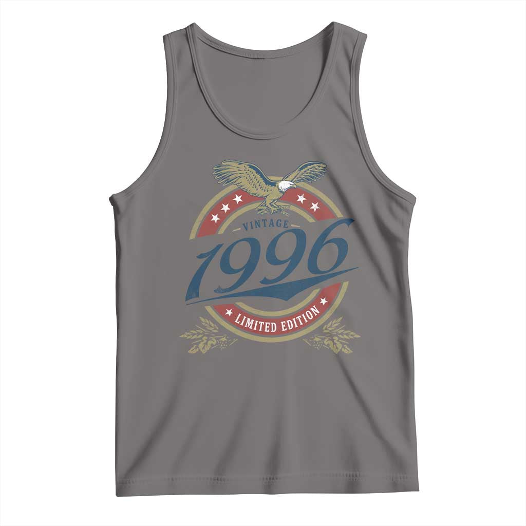 30th Birthday Beer Lover Vintage 1996 Limited Edition Tank Top Bald Eagle TS11 Deep Heather Print Your Wear