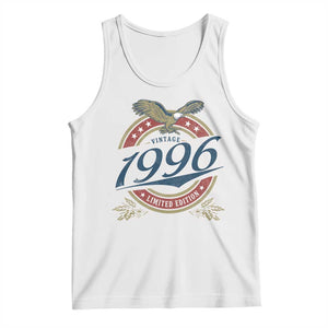 30th Birthday Beer Lover Vintage 1996 Limited Edition Tank Top Bald Eagle TS11 White Print Your Wear