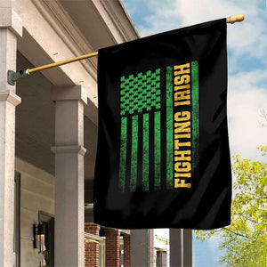 Vintage Fighting Irish Shamrock American Flag Garden Flag TS11 Print Your Wear