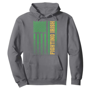 Vintage Fighting Irish Shamrock American Flag Hoodie TS11 Charcoal Print Your Wear