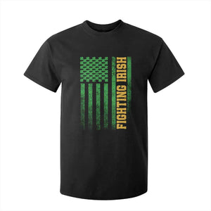 Vintage Fighting Irish Shamrock American Flag T Shirt For Kid TS11 Black Print Your Wear