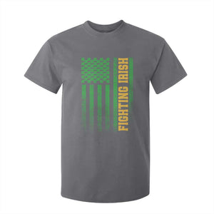 Vintage Fighting Irish Shamrock American Flag T Shirt For Kid TS11 Charcoal Print Your Wear