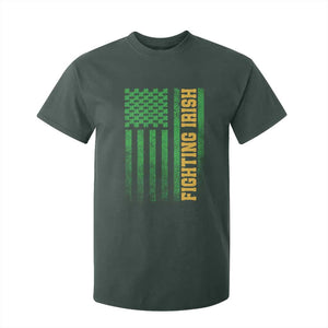 Vintage Fighting Irish Shamrock American Flag T Shirt For Kid TS11 Dark Forest Green Print Your Wear