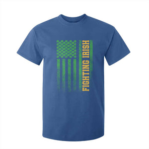 Vintage Fighting Irish Shamrock American Flag T Shirt For Kid TS11 Royal Blue Print Your Wear