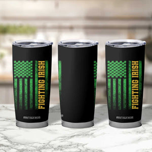 Vintage Fighting Irish Shamrock American Flag Tumbler Cup TS11 Print Your Wear