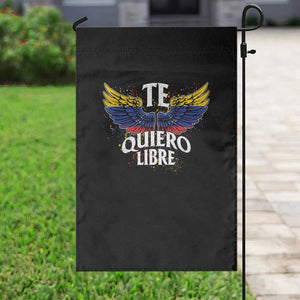 Venezuelan Pride Garden Flag Te Quiero Libre Venezuela Flag Wings TS11 Print Your Wear