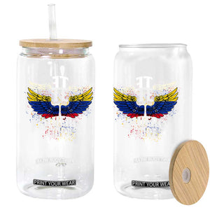 Venezuelan Pride Glass Can Te Quiero Libre Venezuela Flag Wings TS11 Print Your Wear