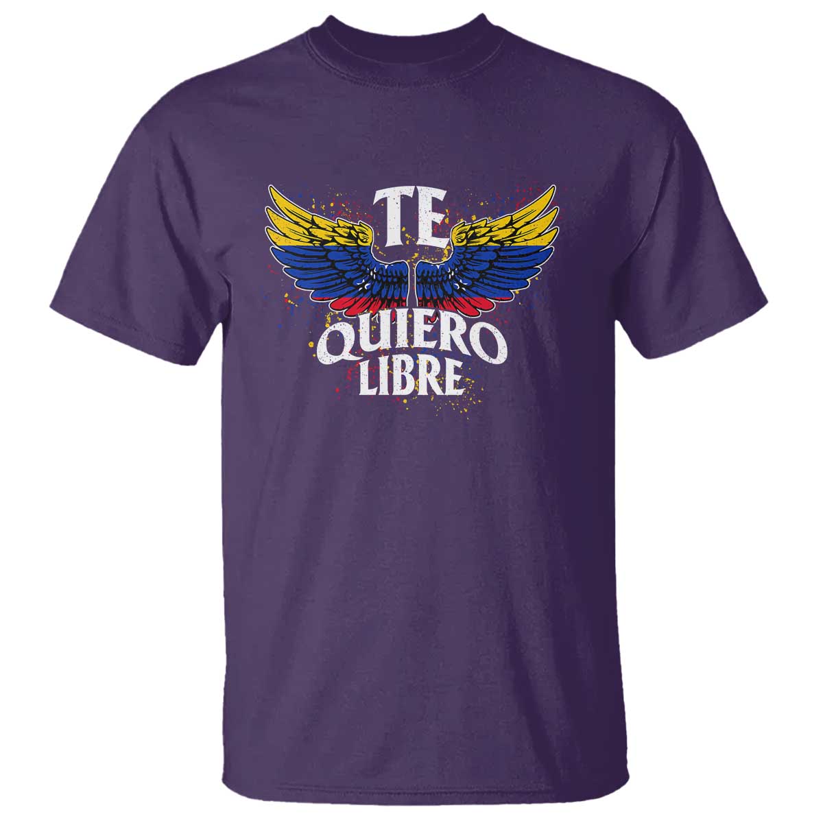 Venezuelan Pride T Shirt Te Quiero Libre Venezuela Flag Wings TS11 Purple Print Your Wear