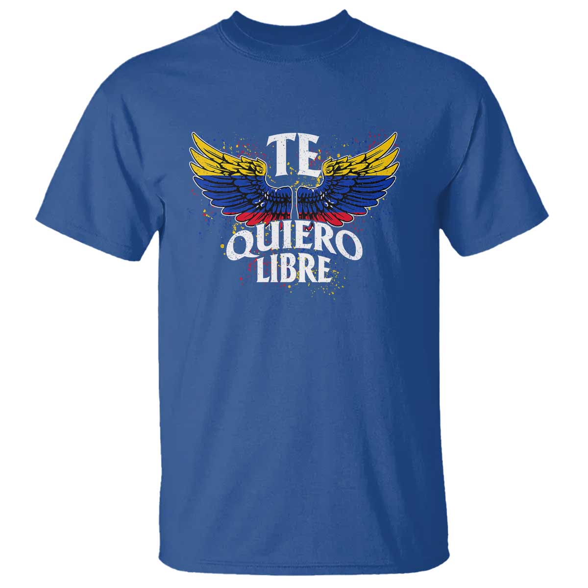 Venezuelan Pride T Shirt Te Quiero Libre Venezuela Flag Wings TS11 Royal Blue Print Your Wear