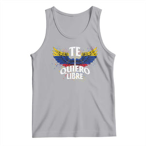 Venezuelan Pride Tank Top Te Quiero Libre Venezuela Flag Wings TS11 Athletic Heather Print Your Wear