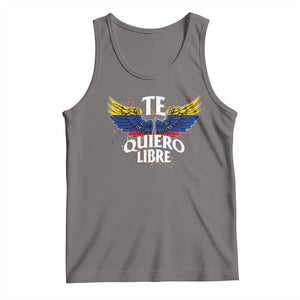 Venezuelan Pride Tank Top Te Quiero Libre Venezuela Flag Wings TS11 Deep Heather Print Your Wear