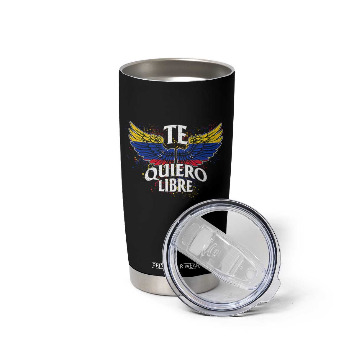 Venezuelan Pride Tumbler Cup Te Quiero Libre Venezuela Flag Wings TS11 Print Your Wear