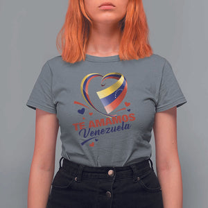 Venezuelan Pride T Shirt For Women Te Amamos Venezuela Flag Heart TS11 Charcoal Print Your Wear