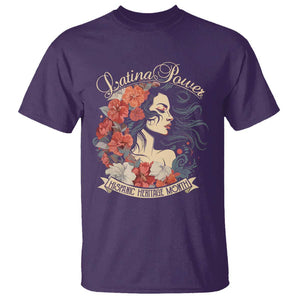 Latina Power T Shirt Hispanic Heritage Month Vintage Women Flowers TS11 Purple Print Your Wear