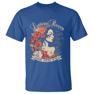 Latina Power T Shirt Hispanic Heritage Month Vintage Women Flowers TS11 Royal Blue Print Your Wear