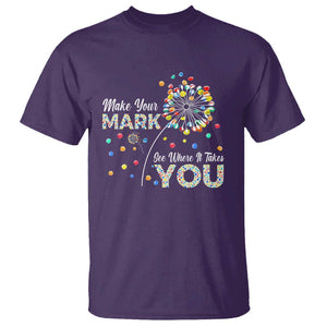 International Dot Day T Shirt Make Your Mark See Where It Takes Dandelion Dot TS11 Purple Print Your Wear