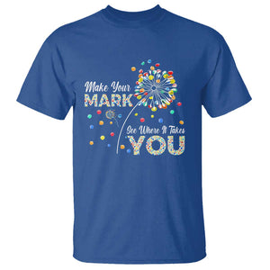 International Dot Day T Shirt Make Your Mark See Where It Takes Dandelion Dot TS11 Royal Blue Print Your Wear