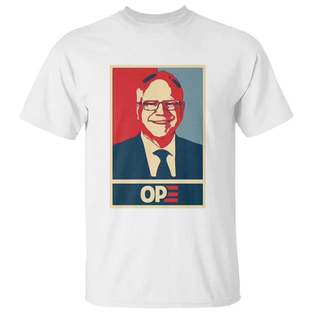 Harris Walz 2024 T Shirt Ope Tim Presidential Election Portrait TS11 White Print Your Wear