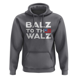 Funny Harris Walz Supporter Hoodie Balz To The Walz American Flag TS11 Charcoal Print Your Wear