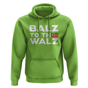 Funny Harris Walz Supporter Hoodie Balz To The Walz American Flag TS11 Lime Print Your Wear