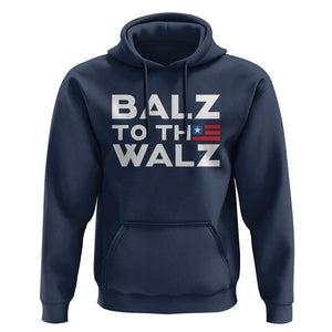 Funny Harris Walz Supporter Hoodie Balz To The Walz American Flag TS11 Navy Print Your Wear