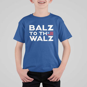 Funny Harris Walz Supporter T Shirt For Kid Balz To The Walz American Flag TS11 Royal Blue Print Your Wear