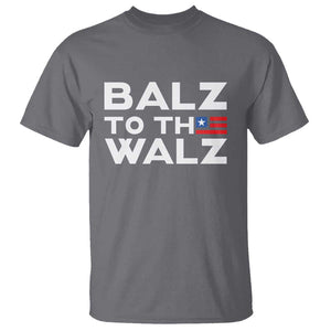 Funny Harris Walz Supporter T Shirt Balz To The Walz American Flag TS11 Charcoal Print Your Wear