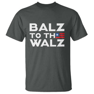 Funny Harris Walz Supporter T Shirt Balz To The Walz American Flag TS11 Dark Heather Print Your Wear