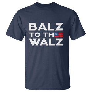 Funny Harris Walz Supporter T Shirt Balz To The Walz American Flag TS11 Navy Print Your Wear