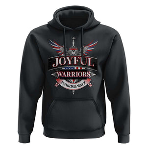 Harris Walz Hoodie Joyful Warriors Vintage Sword American Flag TS11 Black Print Your Wear