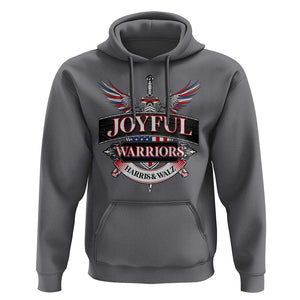 Harris Walz Hoodie Joyful Warriors Vintage Sword American Flag TS11 Charcoal Print Your Wear