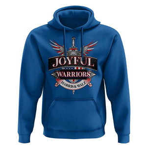 Harris Walz Hoodie Joyful Warriors Vintage Sword American Flag TS11 Royal Blue Print Your Wear