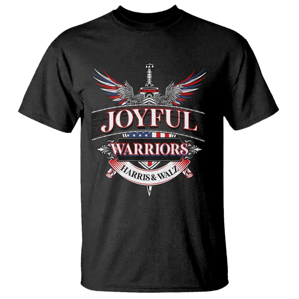 Harris Walz T Shirt Joyful Warriors Vintage Sword American Flag TS11 Black Print Your Wear