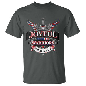 Harris Walz T Shirt Joyful Warriors Vintage Sword American Flag TS11 Dark Heather Print Your Wear