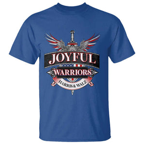 Harris Walz T Shirt Joyful Warriors Vintage Sword American Flag TS11 Royal Blue Print Your Wear