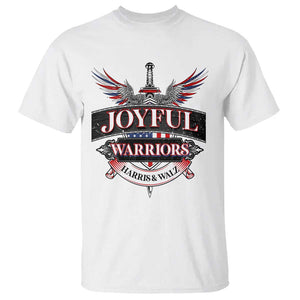 Harris Walz T Shirt Joyful Warriors Vintage Sword American Flag TS11 White Print Your Wear