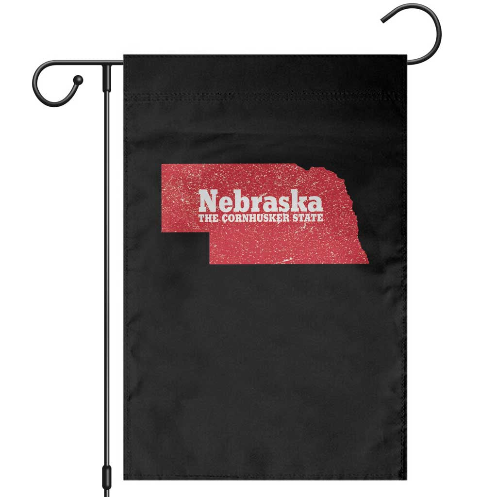 Nebraska The Cornhusker State Garden Flag Distressed NE State Map