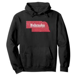 Nebraska The Cornhusker State Hoodie Distressed NE State Map