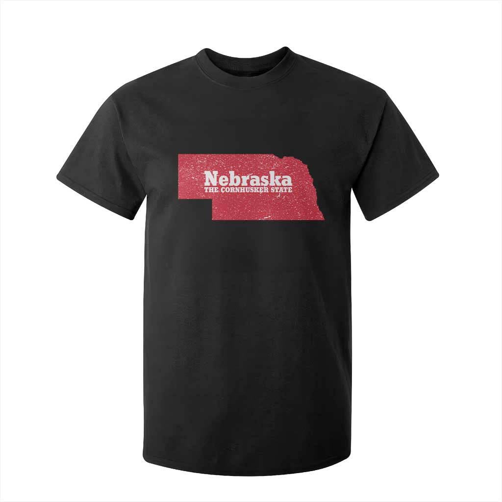 Nebraska The Cornhusker State T Shirt For Kid Distressed NE State Map