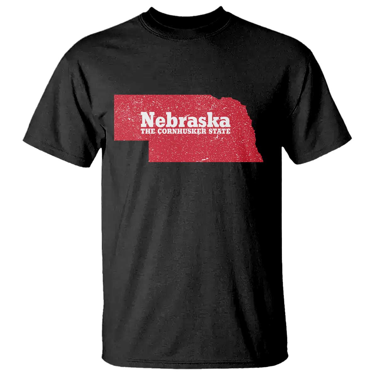 Nebraska The Cornhusker State T Shirt Distressed NE State Map