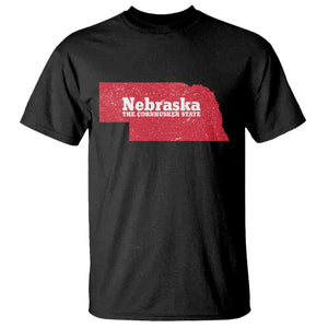 Nebraska The Cornhusker State T Shirt Distressed NE State Map